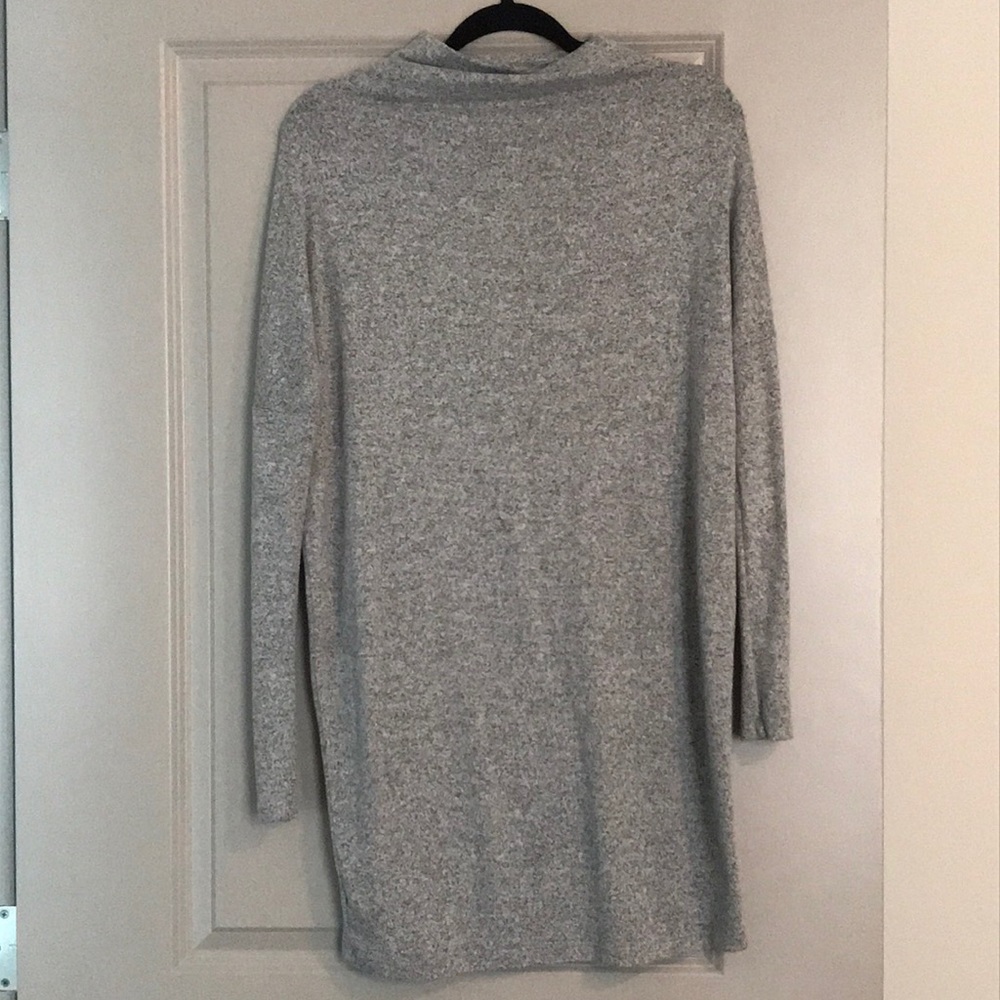 Antistar Smocked grey dress with mock neck, size small